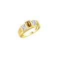 thumbnail image 3 of RYLOS Men's Rings Yellow Gold Plated Silver Classic 6X4MM Oval Gemstone & Diamond Ring Tiger Eye November Birthstone Rings For Men, Silver Rings, Size 8, 3 of 7
