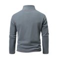 thumbnail image 3 of Ediodpoh Chandail à Col Roulé pour Homme, Chaud, Automne et Hiver, Double, avec Fermeture Éclair Colorée, Manteau, Chandails pour Homme, Gris, TG, 3 of 3