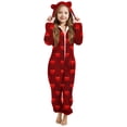 thumbnail image 1 of Pyjama pour Bébé Fille, Combinaison à Capuche à Manches Longues pour Chaleur Hivernale, 1 of 5