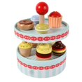 thumbnail image 1 of Tea Party Tableware Wooden Handicraft Toy Kitchen Pretend Play Set Cooking Coffee Bread For Toddlers Kids Birthday Gift Favors, 1 of 7
