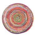 thumbnail image 2 of Aizza Trends Hand Made Hand Braided Pure Cotton Round Floor Area Rug, Floor Carpet Rug, 2 of 5