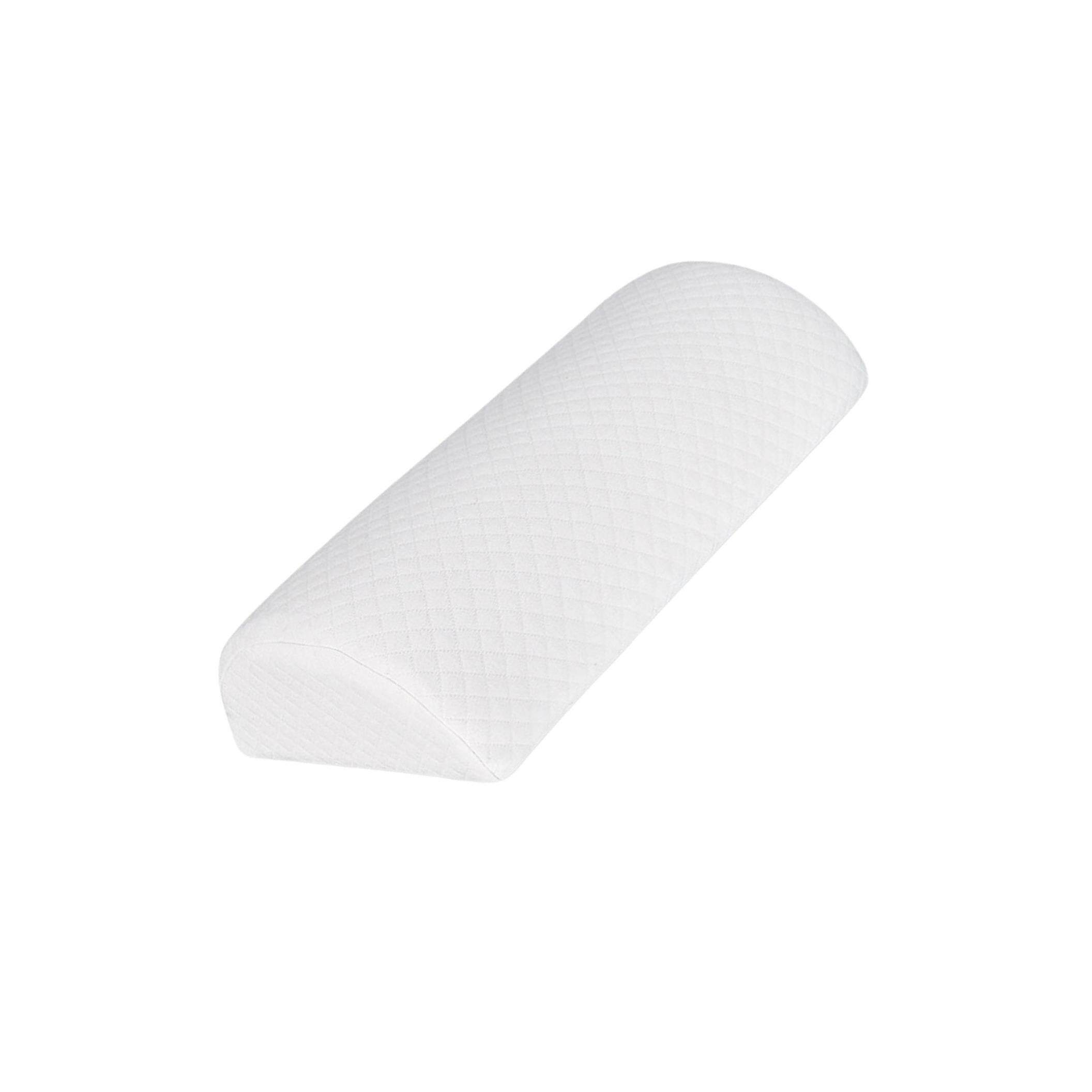 Coussin Demi-Lune en Mousse à Mémoire de Forme Oreiller Lit Dos Cou Jambe Genou Soutien