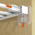 thumbnail image 4 of 5Pcs No Drill Shelf Bracket, Uscallm Cabinet Shelf Bracket Non-perforated Adhesive Laminated Support Corner Code Heavy Duty No Drill Partition Fixing Bracket Clear PVC, 4 of 6