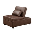 thumbnail image 1 of Payton Sofa Bed, Brown PU, 1 of 9