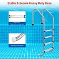 thumbnail image 1 of GloryStar Inground Pool Ladder,304 Stainless Steel Swimming Pool Ladder,Non-Slip Swimming Pool Ladder for Deep End, Easy Assembly, 380lbs Load Capacity - Perfect for Indoor/Outdoor Pools, 1 of 7