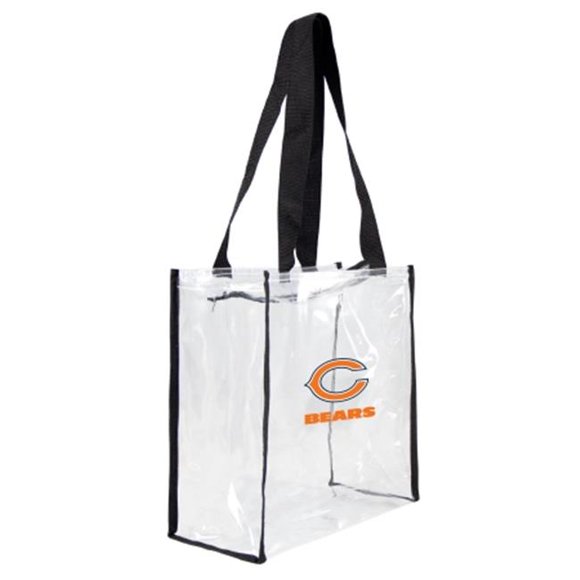Little Earth Productions 301311-BEAR Chicago Bears Sac Fourre-Tout de Stade Carré Transparent