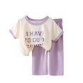 thumbnail image 2 of TopLLC Ensembles de Blouses et Chemises à Manches Courtes Col Rond Mode Décontractée pour Filles Hauts à Manches Courtes Col Rond Boutonné Imprimé Ensembles de Pantalons Courts Ensemble Fille, 2 of 7