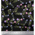 thumbnail image 3 of Soimoi Poly Georgette Tissu Dot, Feuilles & Tissu Imprimé Floral 1 Yard 42 Inch Wide, 3 of 3