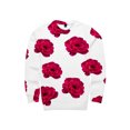 thumbnail image 2 of Xingqing Femmes Valentine'S Day Casual en Vrac à Manches Longues T-Shirt Amour Coeur Graphique Imprimé Raglan Col Ras du Cou Grande Taille Sweatshirt, 2 of 9