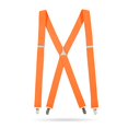 thumbnail image 2 of Mens Elastic X-Back Adjustable Straight Clip On Suspenders - Orange(Tall, 54" Long), 2 of 4