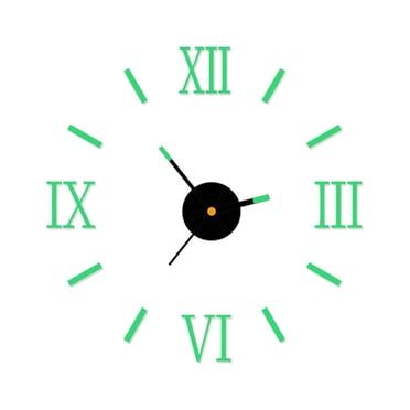 EGNMCR Alarm Clocks for Bedrooms, Clocks for Living Room DIY Luminous Stereo Digital Wall Clock Wall Sticker Clock Living Room Decoration Clock Wall Clock Wall Sticker