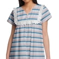 thumbnail image 3 of Moomaya Chemise de Nuit d'Allaitement à Col en V pour Femmes, Imprimée, à Manches Courtes, 3 of 5