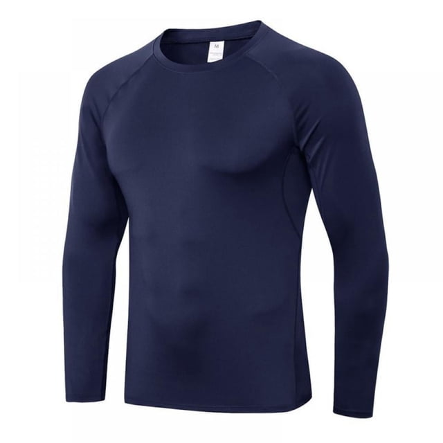 Men‘s Breathable Sweat-wicking+ Quick Dry Long Sleeve Compression Shirts Athletic Workout Shirt Water Sports Rash Guard