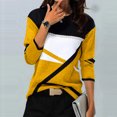 thumbnail image 1 of Meichang Hauts à Manches Longues pour Femmes Col Rond Pulls Doux d'Automne Pull Imprimé Géométrique Amusant Chemises Légères Tunique de Bureau, 1 of 3