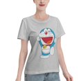 thumbnail image 2 of T-Shirt Basique à Manches Courtes pour Femmes Doraemon, 2 of 6