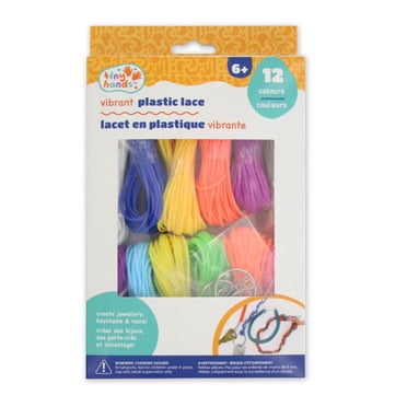 TINY HANDS Vibrant Plastic Lace - 12 Colours, 125 m (410 ft) Total, with Rings & Hooks