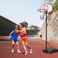 thumbnail image 4 of Gymax Support de Basketball avec Panneau Arrière, Système de Panier, Roues à Hauteur Réglable et 2 Filets, 4 of 10
