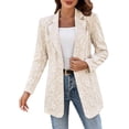 thumbnail image 2 of Veste de Complet Unie d'Hiver pour Femme, Style de Rue Mode, Tenue Décontractée Quotidienne, Longueur Régulière, Matériau Polyester, Parfaite pour les Occasions Extérieures et Intérieures, 2 of 8