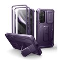 thumbnail image 1 of Dexnor for Samsung Galaxy S25 Plus Case with Built-in Slide Camera Cover & Screen Protector & Kickstand, Shockproof Rugged Case Full-Body Bumper Protective Cover for Galaxy S25 Plus 2025, Purple, 1 of 7