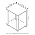 thumbnail image 2 of Furinno 99800GYW/BK Turn-N-Tube Table d'Appoint, Chêne Français Gris/noir, 2 of 5