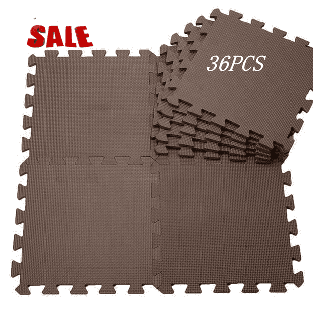 Tapis de Sol en Mousse pour la Maison 30 * 30 cm, Tapis d'Exercice Casse-Tête de 36 Pcs, Dalles de Sol Polyvalentes Emboîtables Tapis de Protection pour Entraînement au Gym