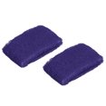 thumbnail image 1 of Unique Bargains Bracelets de Sport 8x5 cm en Éponge Absorbants, Bande Anti-Transpiration Athlétique, Violet, Lot de 2, 1 of 7
