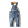 thumbnail image 1 of KIDSCOOL SPACE Little Girl Boy Ripped Denim Cute Slim Pants Jean Overalls,4-5 Years, 1 of 8