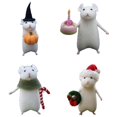 thumbnail image 3 of 1PC Christmas Halloween Mouse With A Pumpkin Handmade DIY Wool Felt Mouse, 3 of 4