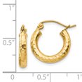 thumbnail image 3 of Boucles d'Oreilles Créoles Rondes en Or Jaune 14k 3mm, 3 of 7