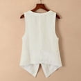 thumbnail image 4 of HNMKIU Crop Tank Tops For Women Linen Vest Tops Sleeveless Spring Summer Vest Coat Top, 4 of 4