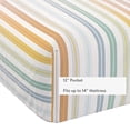 thumbnail image 4 of Mainstays Kids 220TC Cotton Multi Stripe Double, 4 Piece Sheet Set, 4 of 8