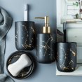 thumbnail image 3 of Abbracc Bathroom Accessories Set CERAMIC Lotion Dispenser Soap Dispenser Black 4Pcs, 3 of 8