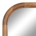thumbnail image 3 of Kate and Laurel Glenby Transitional Wide Arch Wall Mirror, 34 x 28, Rustic Brown, Wooden Farmhouse Arched Bathroom Mirror with Rounded and Stepped Frame Profile, 3 of 8