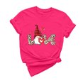 thumbnail image 2 of Meichang T-Shirt de la Saint-Valentin pour Femmes, Mignon T-Shirt à Imprimé Cœur, Manches Courtes, Col Rond, Hauts Mignons, Coupe Ample, T-Shirts de Fête, Saint-Valentin, 2 of 6