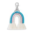 thumbnail image 2 of Baohd Weaving Rainbow Keychains Jewelry Adornment Fashion Accessory Key Ring Pendant Keyholder Ornament Colorful DIY Bag Charm Blue, 2 of 6