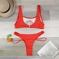 thumbnail image 4 of Birdeem Ensembles de Bikinis pour Femmes, Couleur Unie, Mode Décontractée, à Larges Bretelles, Ajourés, 4 of 8