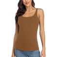 thumbnail image 1 of Women's Cotton Tank Top Adjustable Wide Strap Camisole with Shelf Bra Undershirt, 1 of 7