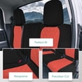 thumbnail image 2 of For 2022-2024 Nissan Frontier FH Group Custom Fit Neoprene Car Seat Covers Wateropoof - Red Rear Seat, 2 of 5