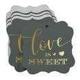 thumbnail image 3 of Inkdotpot Love Is Sweet Wedding Bottle Tag Real Gold Foil Favor Bracket Shape Hang Tags Pack Of 100, 3 of 6