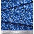 thumbnail image 2 of Soimoi Polyester Crepe Fabric Square Geometric Print Sewing Fabric Yard 42 Inch Wide, 2 of 3