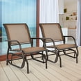 thumbnail image 3 of Patiojoy Fauteuil Berçant Simple d'Extérieur, Chaise Berçante de Détente avec Accoudoirs, Brun, 3 of 8