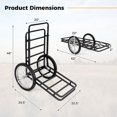 thumbnail image 3 of Gymax Chariot à Chevreuil à Double Couche de 550 Lb avec Roues en Caoutchouc de 20 Pieds' Chariot à Plat Robuste, 3 of 9