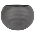 thumbnail image 1 of The HC Companies 8 Inch Atlas Sphere Planter, Round Plastic Plant Pot, Gray, 1 of 5