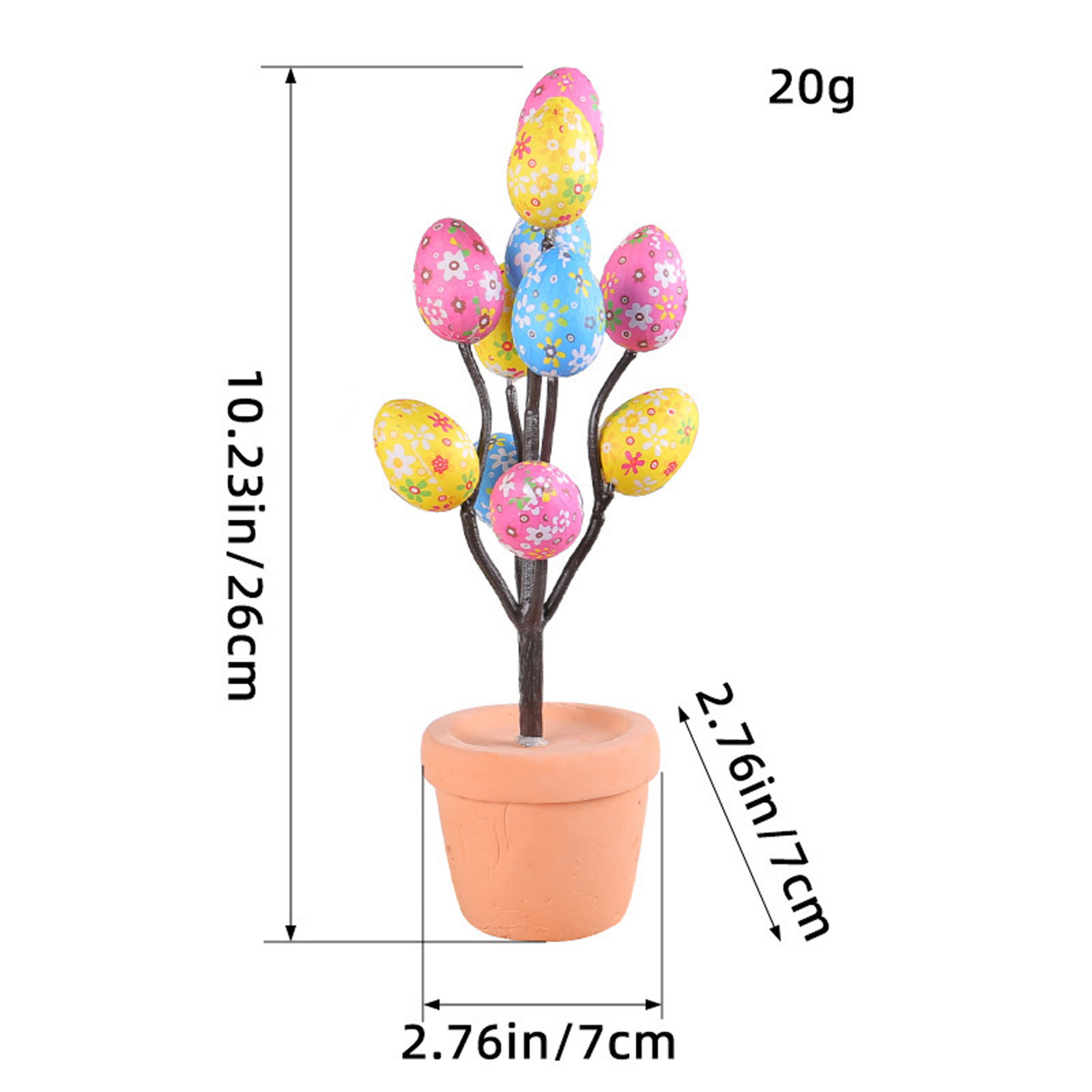 Birdeem Pot d'Œufs de Pâques Pot de Fleurs pour Cour Extérieure Décoration de Pâques