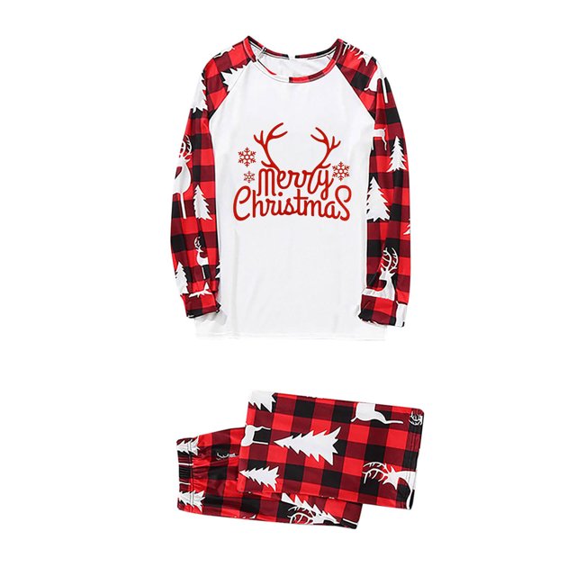 Pisexur Christmas Pajamas for Family Add Festive Atmosphere Family Christmas Pjs Matching Sets Reindeer and Snowflake Patterned Sleepwear Xmas PJS Set for Couples and Kids Christmas Pajamas