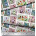 thumbnail image 3 of Soimoi Green Rayon Fabric Floral & Insect Patchwork Print Fabric by The Yard 56 Inch Wide, 3 of 3