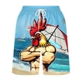 thumbnail image 4 of Birdeem Shorts pour Hommes Shorts pour Hommes Impression Flamme Spéciale Imprimé Coq Plage Décontracté Short Pantalon, 4 of 12