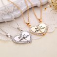 thumbnail image 1 of Women Charm Splice Heart Pendant Necklace Fashion Best Friend Letters Necklaces, 1 of 6