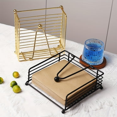 Porte-serviette Porte-Serviette en Métal avec Bras Lesté Distributeur de Mouchoirs en Fer Forgé Noir pour Comptoir de Cuisine Table à Manger Salle de Bain (1 Pce) par JASKFLY