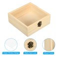 thumbnail image 3 of Unique Bargains 6x6 Wooden Shadow Box Display Case Memory Box with Glass Window, Natural Color 2 Pack, 3 of 5